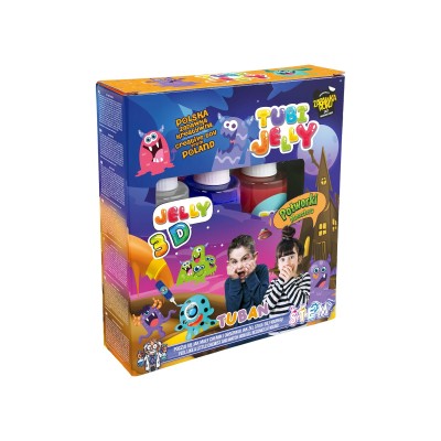 Σετ Tubi Jelly Τερατάκια για δημιουργία 3D φιγούρων gel - 3 χρώματα