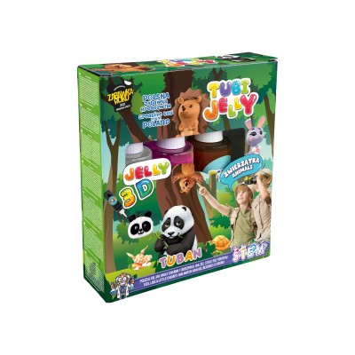 Σετ Tubi Jelly Ζώα για δημιουργία 3D φιγούρων gel - 3 χρώματα